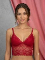 Acık Kırmızı rengi ayarlanabilir askılı bralet