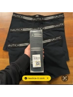 Erkek Nautıca Boxer %100 Pamuk 3lu Set Siyah