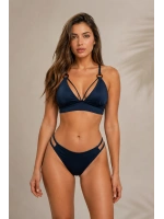 Kadın lacivert Balensiz bikini takımı