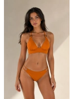 Kadın önü ip detaylı bikini takımı Turuncu