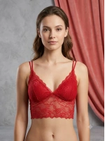 kırmızı rengi ayarlanabilir askılı bralet