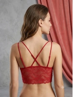 kırmızı rengi ayarlanabilir askılı bralet