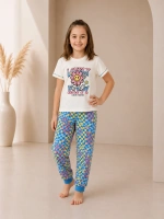 Kız çocuk renkli pijama takımı