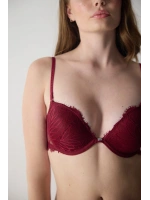 Magıcform Dantelli Dekolte Push Up Destekli Sütyen bordo