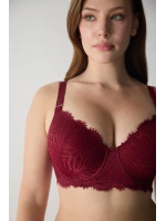 Magıcform Motifli Dantelli balenli Toparlayıcı Sütyen bordo 5685