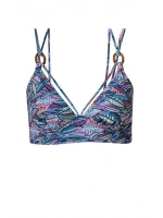 Mavi Etnik desenli bikini Takımı
