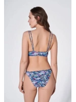 Mavi Etnik desenli bikini Takımı