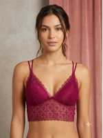 Mürdüm rengi ayarlanabilir askılı bralet