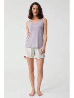 Penyemood Comfort mood şort lila takım 2806