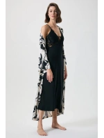 Penyemood Dantel detaylı kimono uzun sabahlık takımı