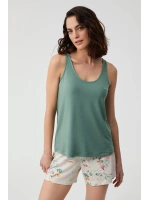 Penyemood Natural soft yeşil şort takım 2827