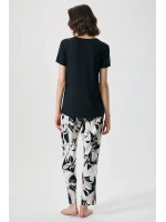 Penyemood siyah Viskon pijama takımı 10129