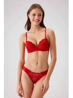 Pierre cardin Milan Push Up Dolgulu İç Çamaşır Takımı kırmızı