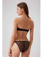 Pierre cardin Pisa Balenli Straplez Push Up Dolgulu Sütyen ve Külot Takımı siyah