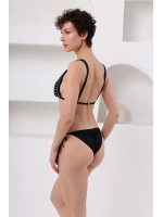 Siyah Zımbalı Brazilian kesim bikini takımı