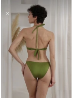 Zincir detaylı dolgulu yağ yeşili bikini takımı