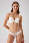 Pierre cardin Milan Push Up Dolgulu İç Çamaşır Takımı Ekru