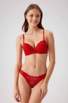 Pierre cardin Milan Push Up Dolgulu İç Çamaşır Takımı kırmızı