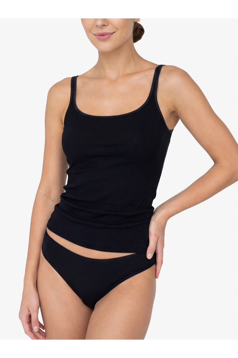 Blackspade Kadın Atlet Fine Rib 1615 - SİYAH
