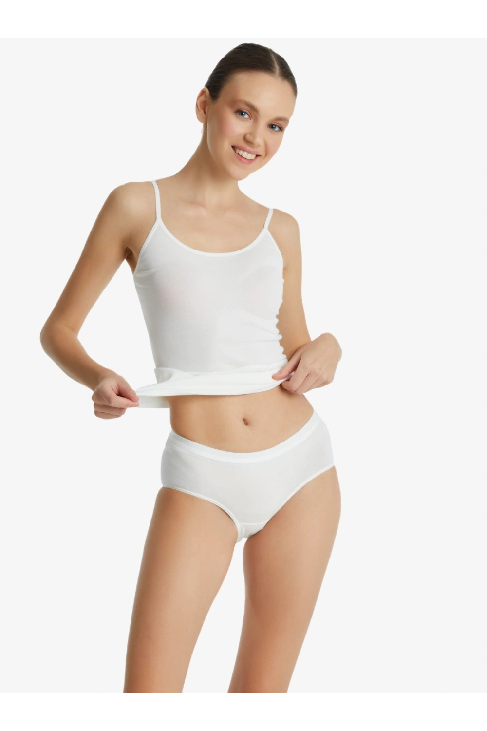 Blackspade Kadın Slip ara bel Külot Essential 1306 - BEYAZ