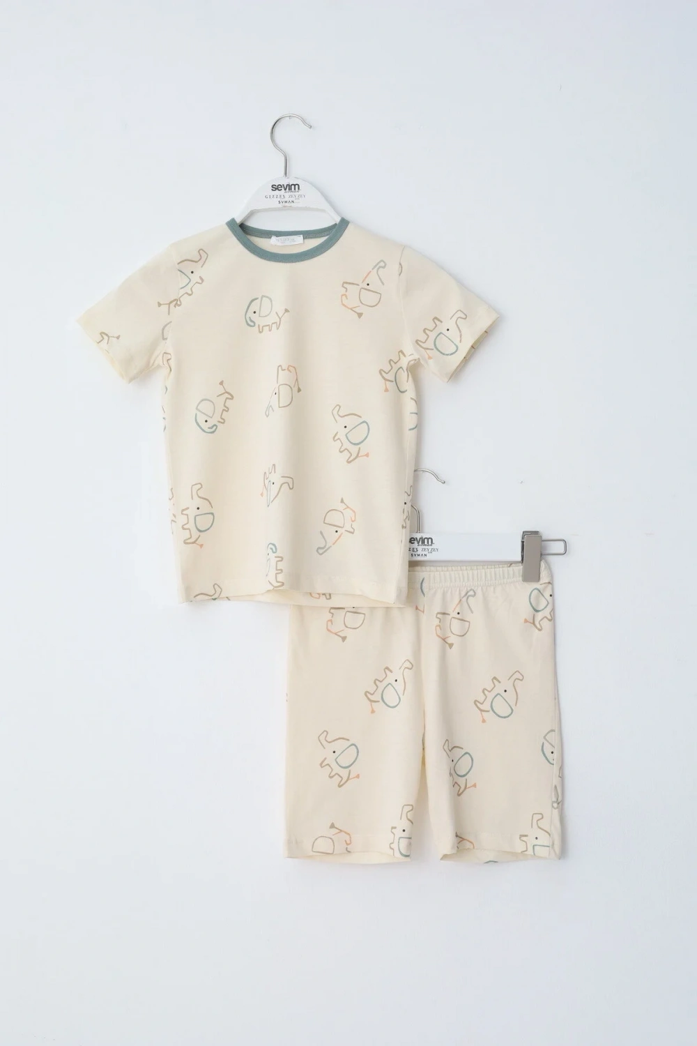 Erkek Çocuk fil desenli Pijama Takım