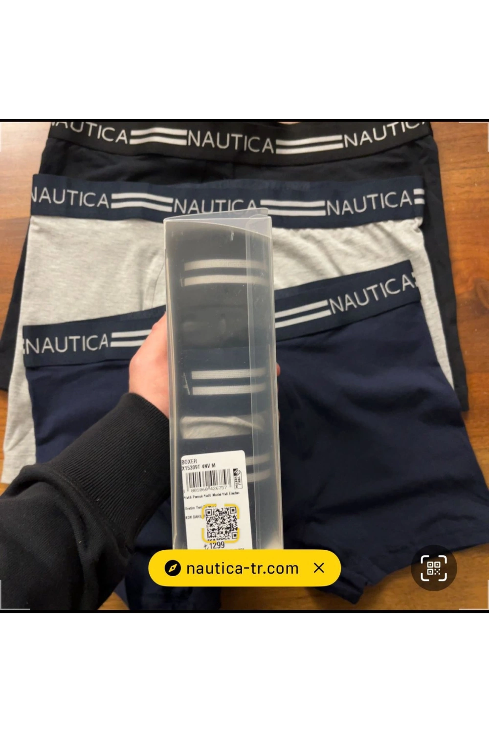 Erkek Nautıca Boxer %100 Pamuk 3lu Set