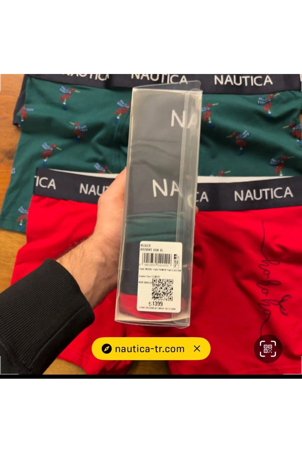 Erkek Nautıca Boxer %100 Pamuk 3lu Set