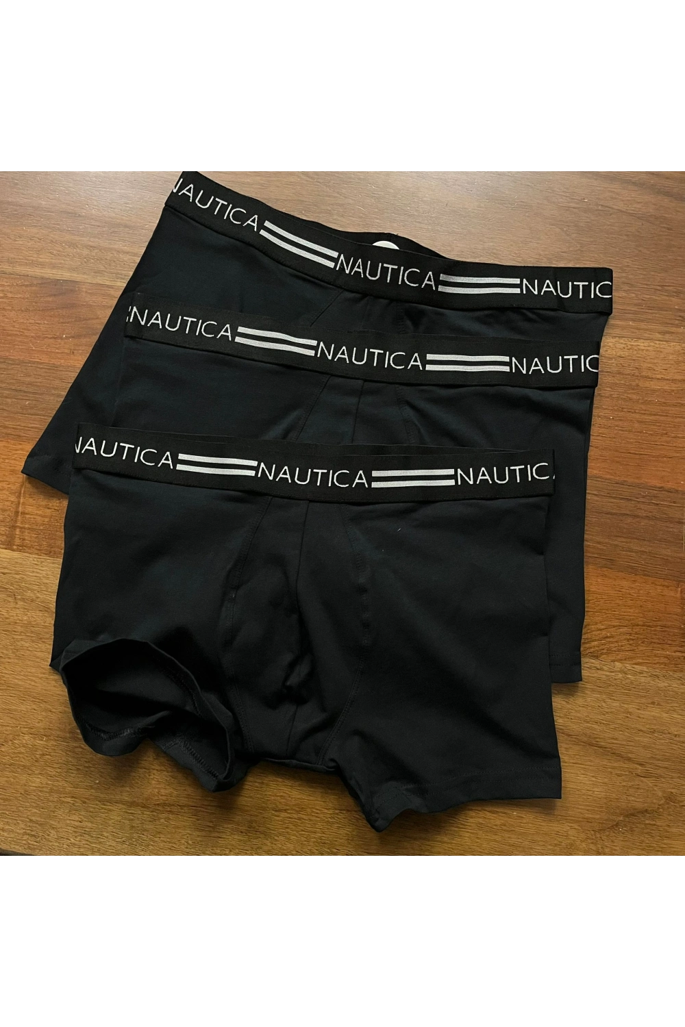 Erkek Nautıca Boxer %100 Pamuk 3lu Set Siyah
