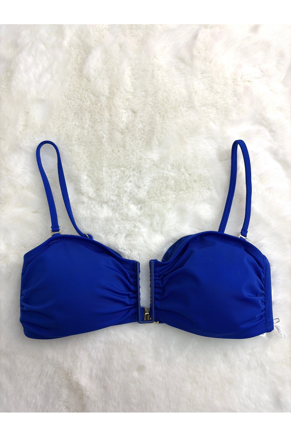 Kadın lacivert ayarlanabilir askılı bikini üstü