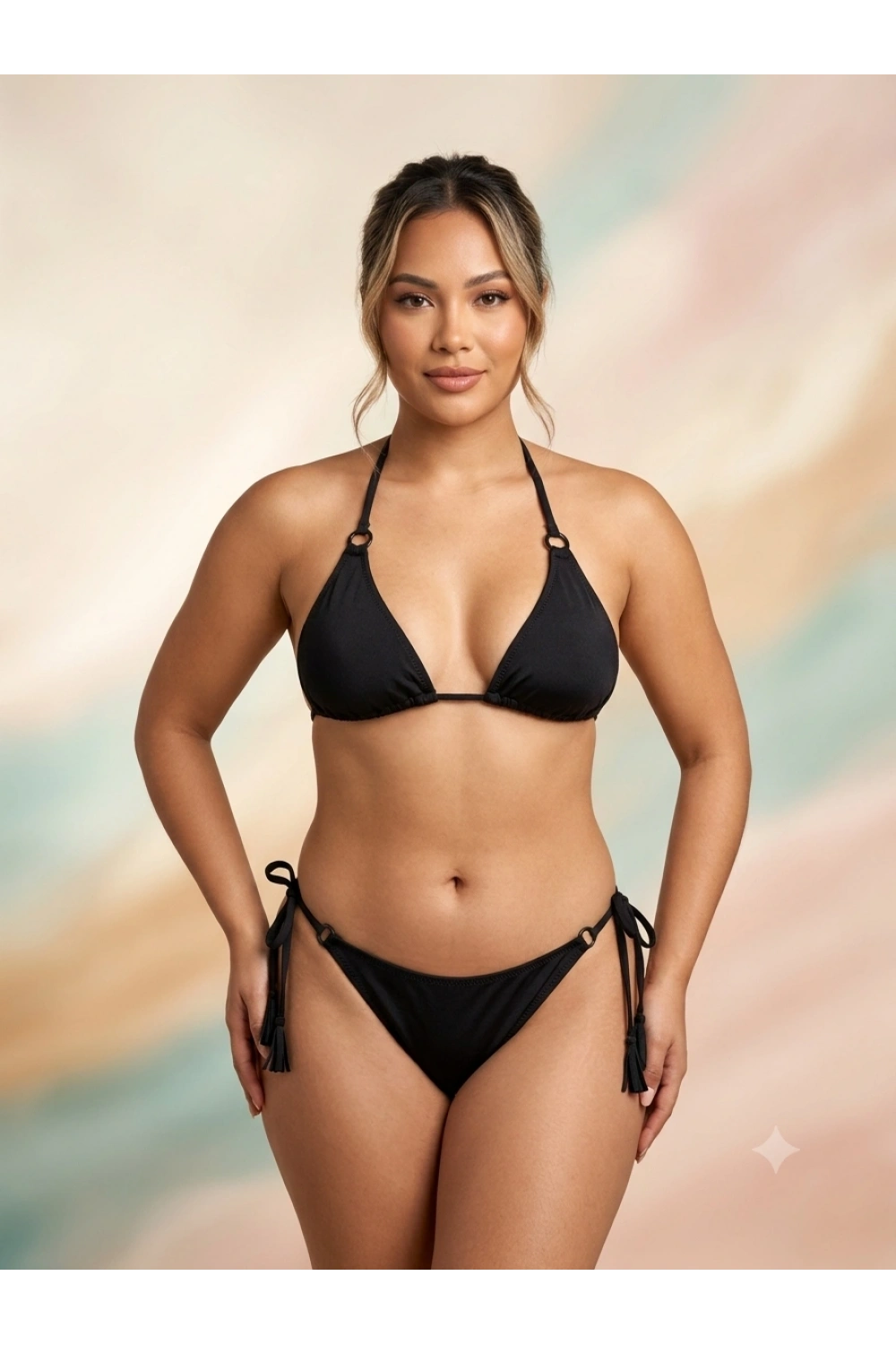 Kadın siyah bikini takımı