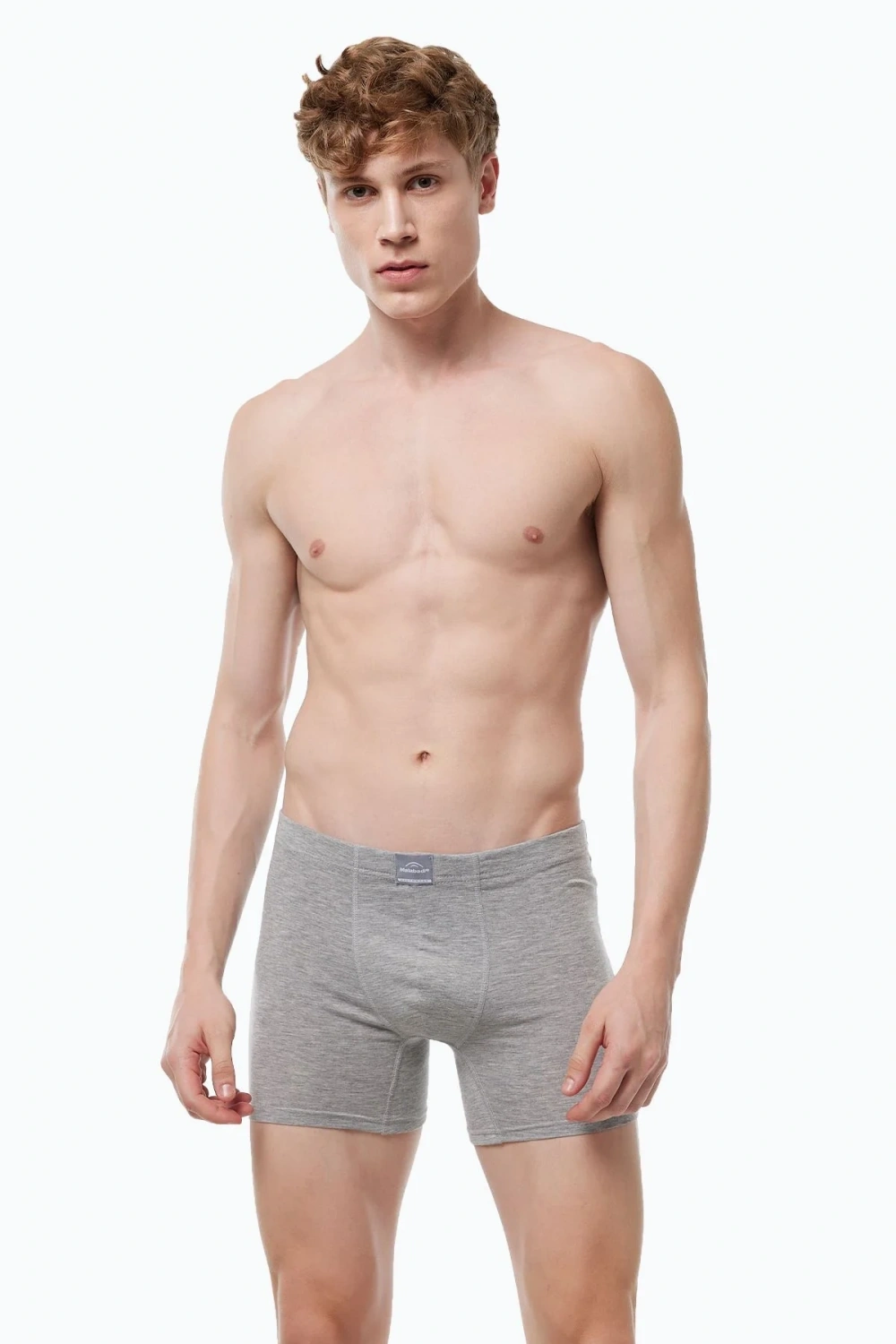 Malabadi Erkek Gri Premium Collection Modal Uzun Boxer
