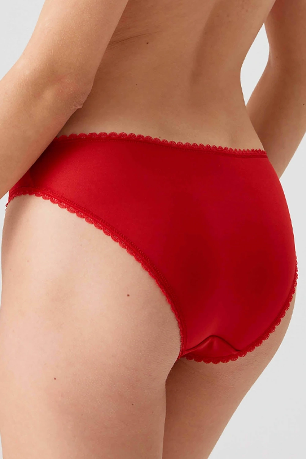 Pierre cardin Madrid Balenli Dolgusuz-desteksiz Dantel Detaylı Sütyen Takımı kırmızı