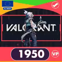1950 Vp Valorant Points Eu-west Server Only
