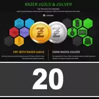 Razer Gold 20 EUR - Razer Key - EU Gift Card