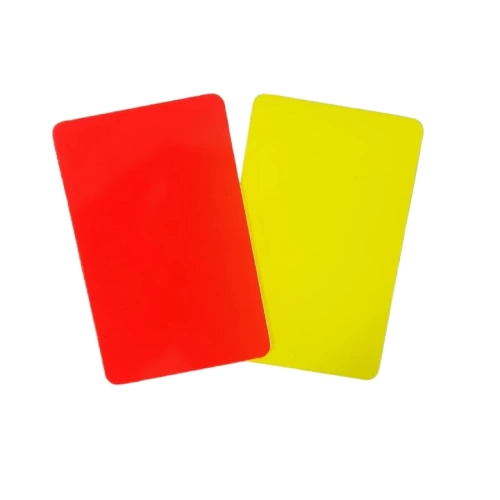 Personalized Yellow Red Card 10.5x7.5cm, Glossy