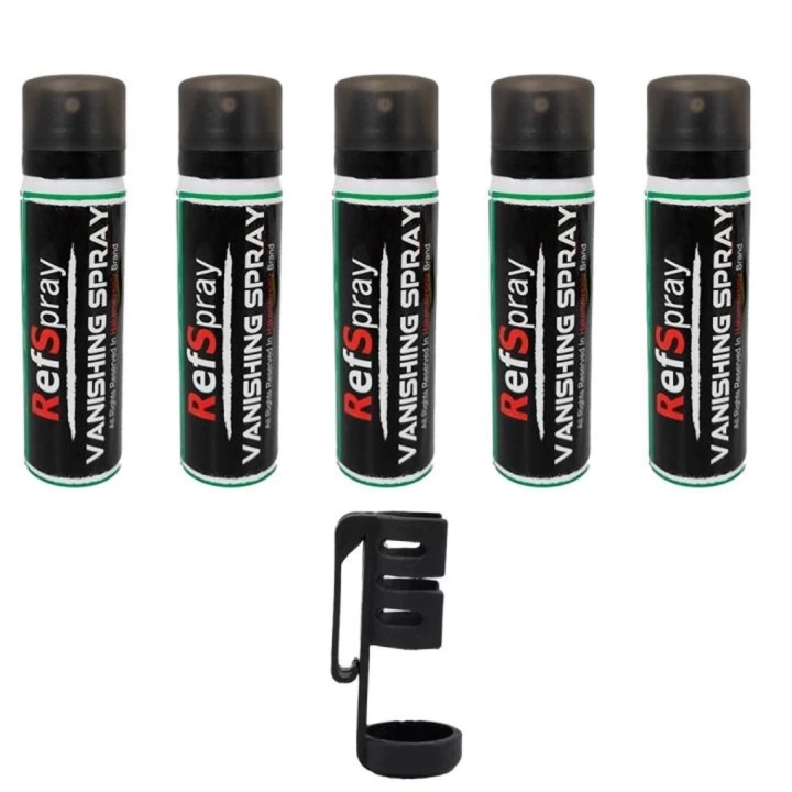 Vanishing Referee Spray Set (5 Spray + 1 Holder),Referee Spray Set, Referee Spray Foam Set