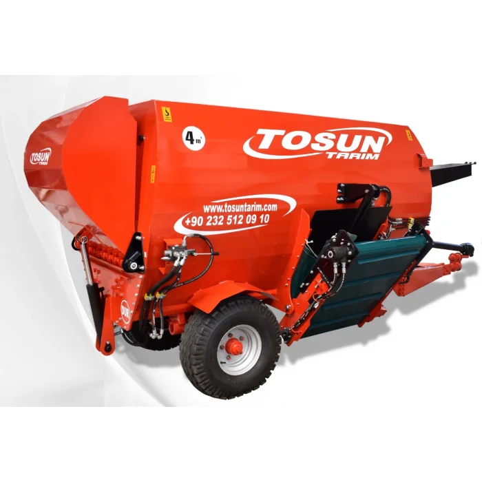 4 M3 YATAY ÇİFT HELEZONLU YEM KARMA MAKİNESİ