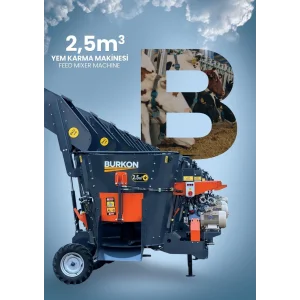 2,5 M3 ÇEKİLİR YEM KARMA MAKİNESİ ŞAFTLI - ELEKTRİKLİ