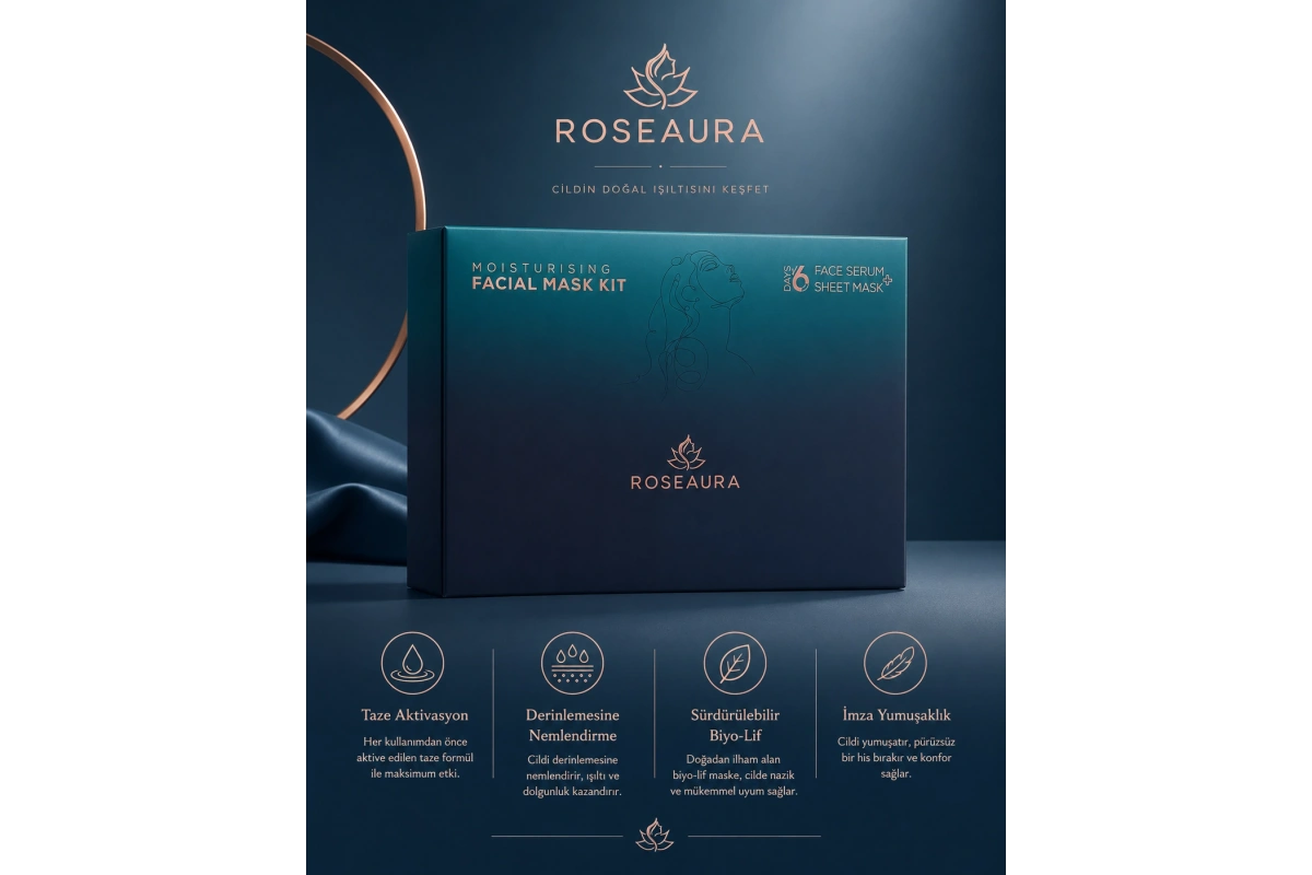 Moisturizing Facial Mask Kit: Serum + Mask for Deep Hydration - 6 Times Use