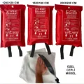 FiberGlass Cam Elyafından İmal Yangın Battaniyesi Fire Blanket-Cepli Model