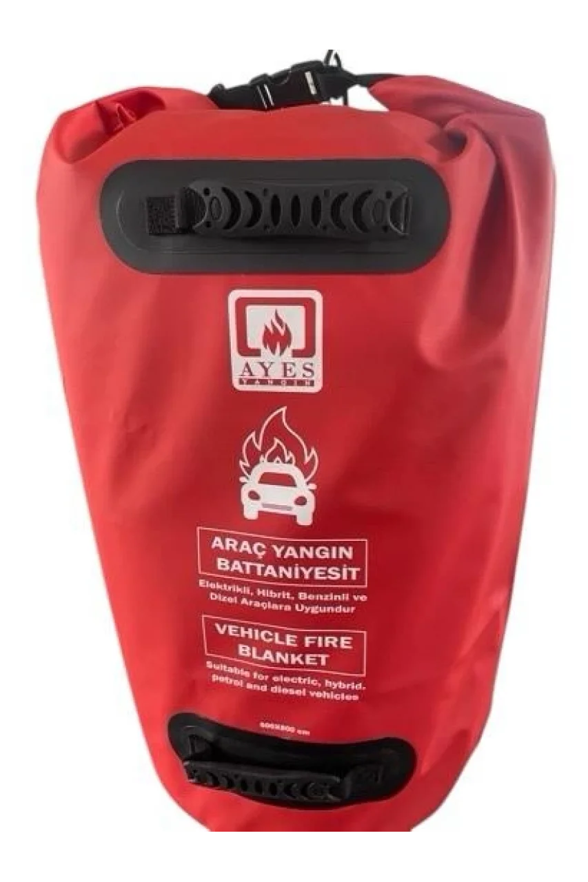 Elektrikli Araç Yangınlarına Karşı Özel Yangın Battaniyesi 6X8 Metre Ölçüsünde Kendi Özel Çantasında