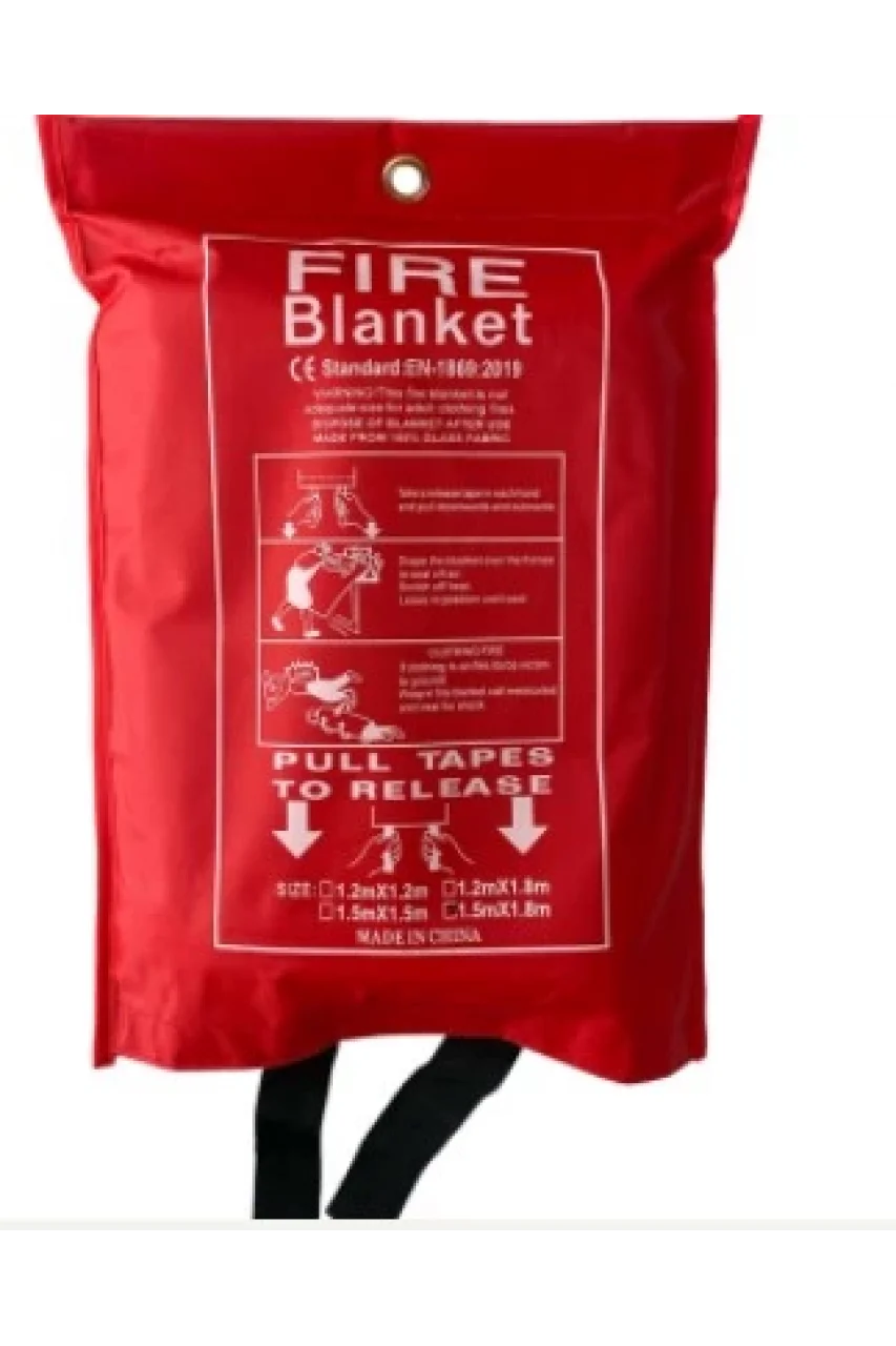 FiberGlass Cam Elyafından İmal Yangın Battaniyesi Fire Blanket-Cepli Model