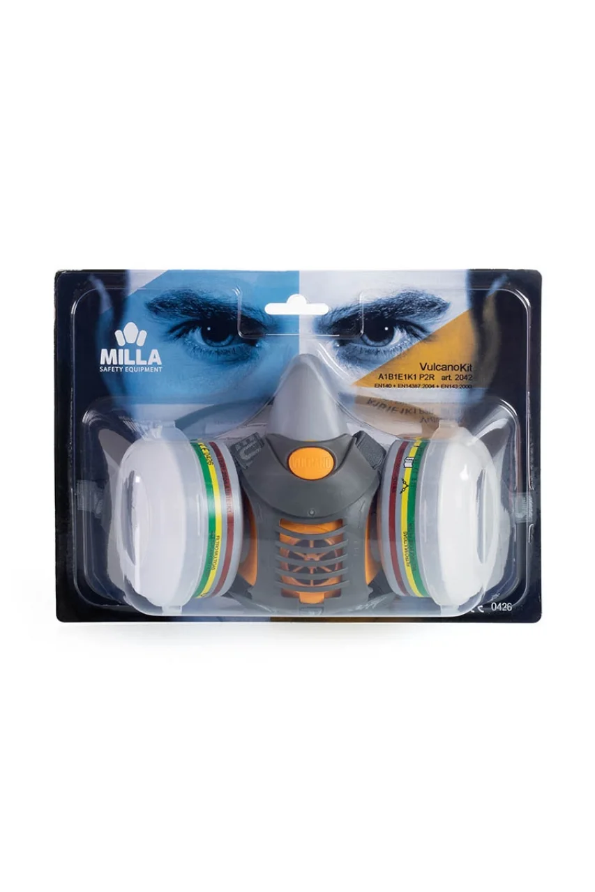 MİLLA ETNA MASKE KİTİ (YARIM YÜZ MASKESİ ABEK1P2 FİLİTRE)