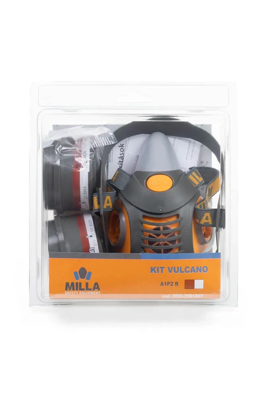 MİLLA VULKANO MASKE KİTİ (YARIM YÜZ MASKESİ A2P3 FİLİTRE)