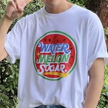 Water Taşlı Unisex Tshirt-Beyaz-ÖN SİPARİŞ