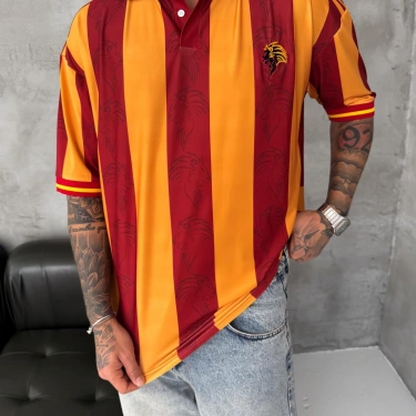 Taraftar Oversize Tshirt-Sarı Kırmızı