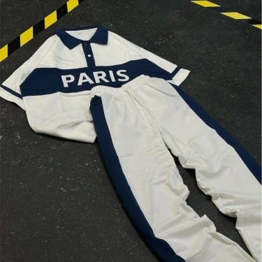 PRS Unisex Oversize Eşofman Takımı - Beyaz