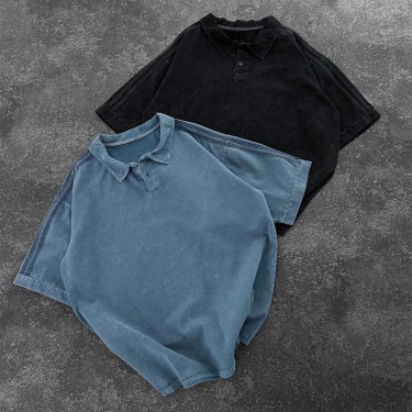 Jean Oversize Unisex Tişört - Siyah