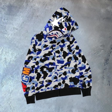 BapeShark Unisex Hırka-Beyaz