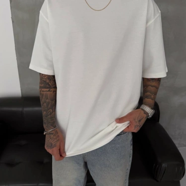 Basic New Season Unisex Tshirt-Beyaz